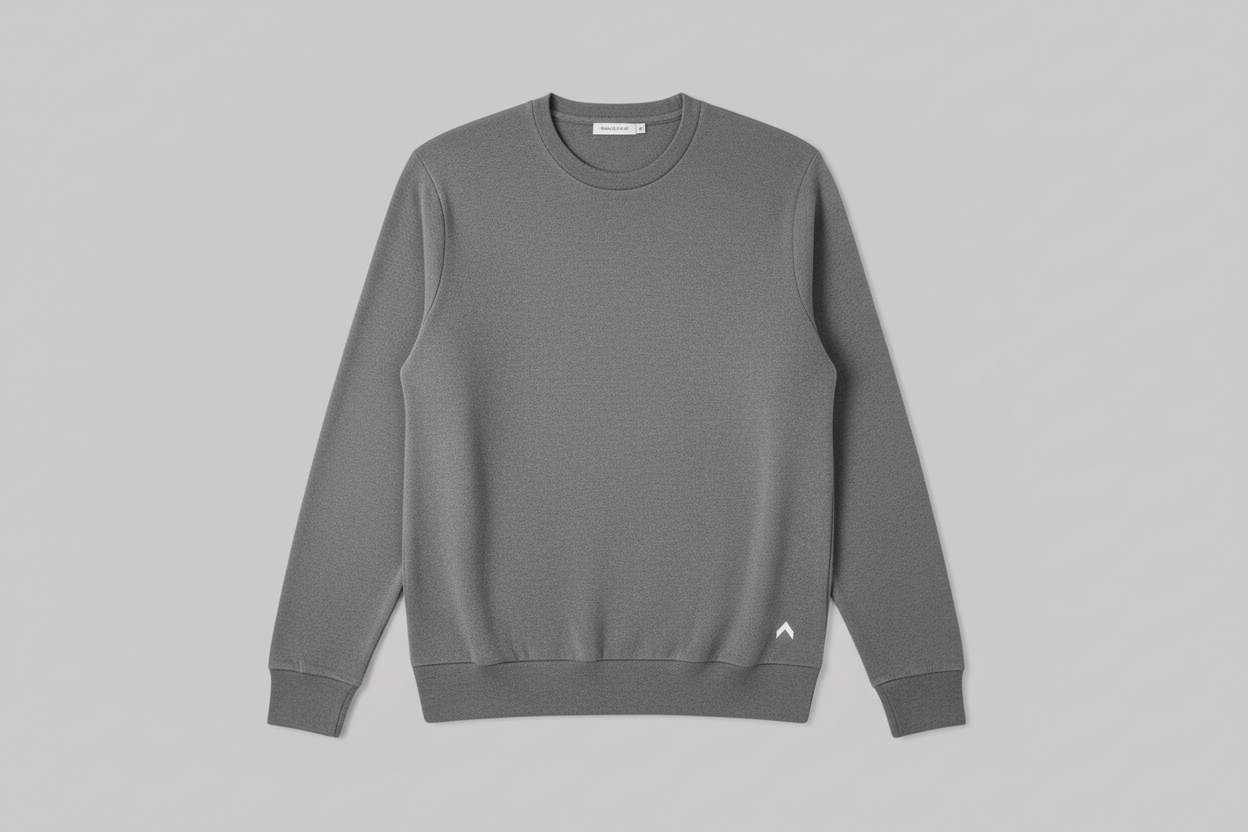 Ash Gray Sweater - Bottom Logo Only