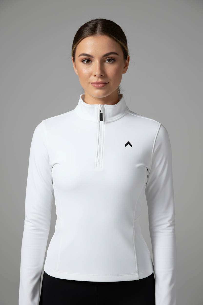 Athletic Jacket - White with Black Logo