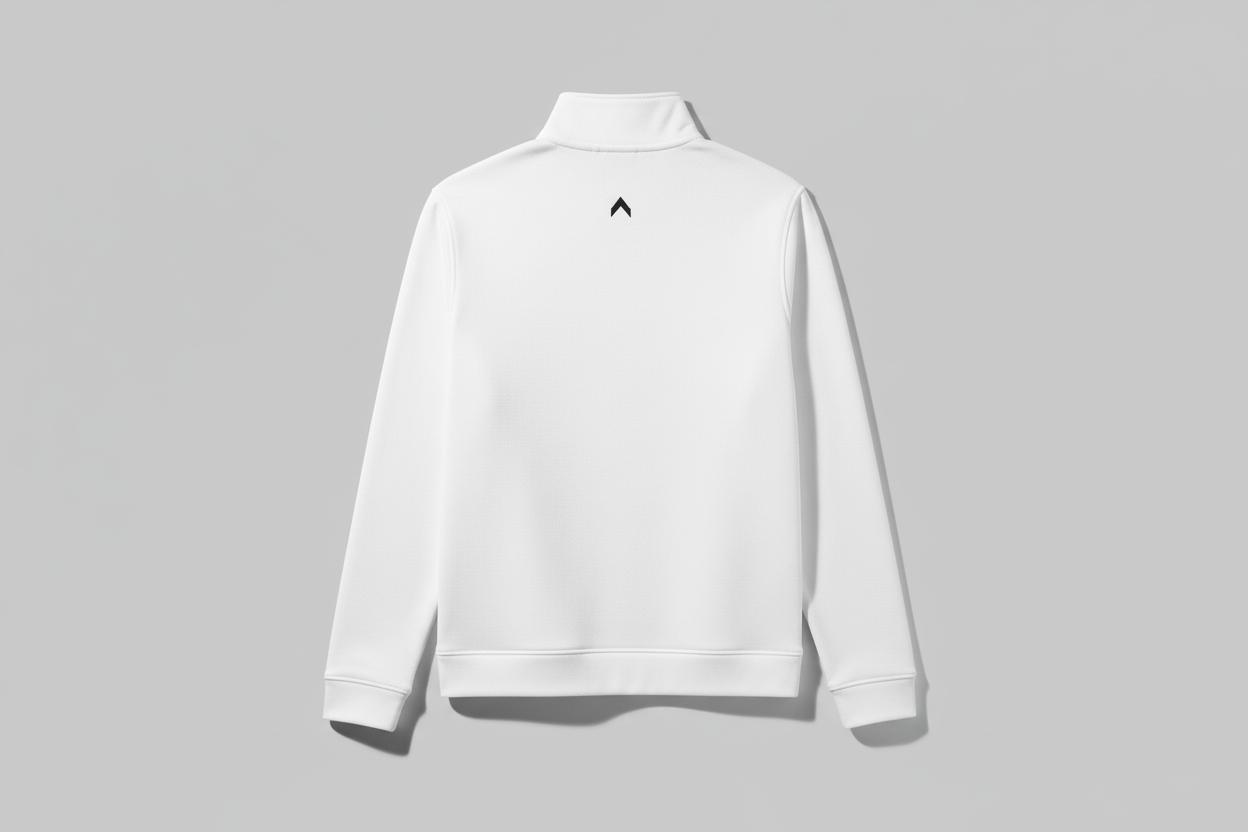 Back view quarter-zip