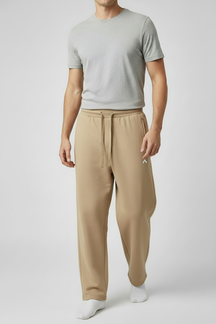 Beige baggy sweatpants