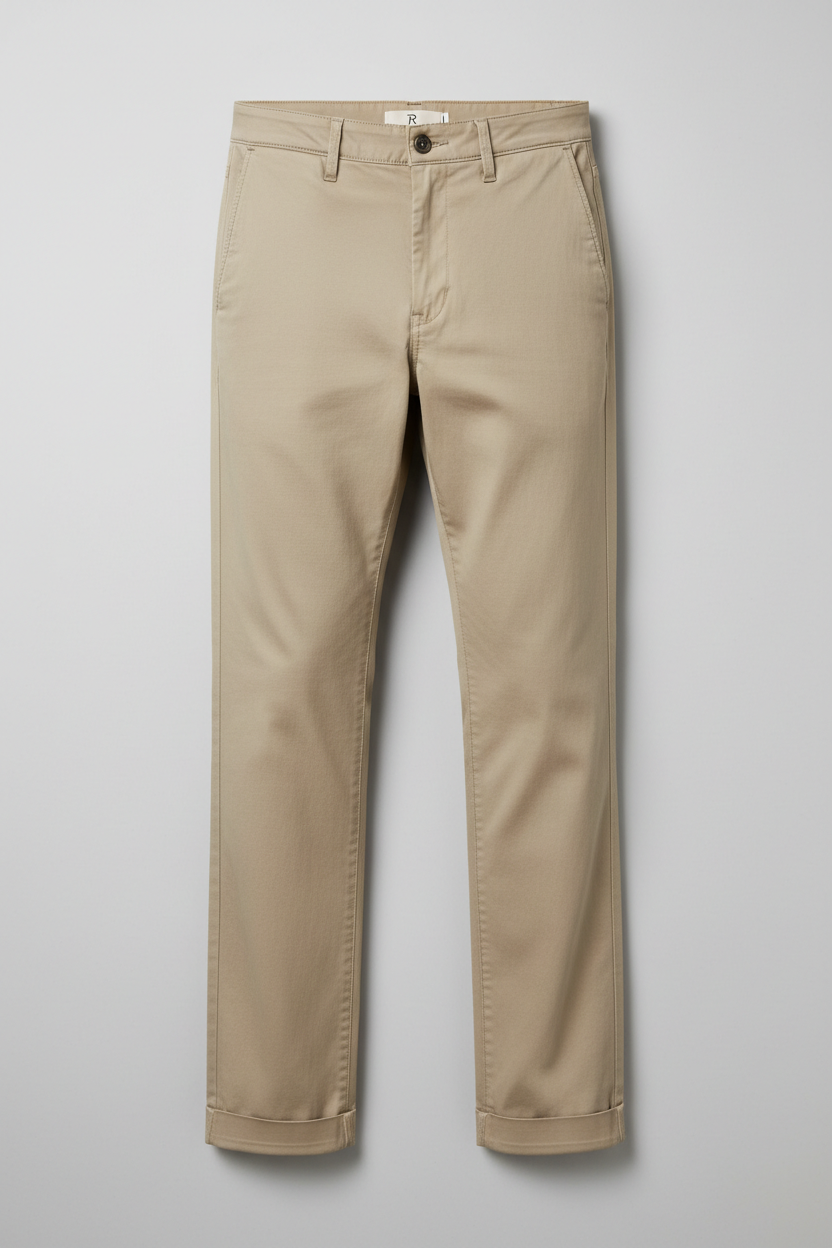 Beige Chinos Flat Lay