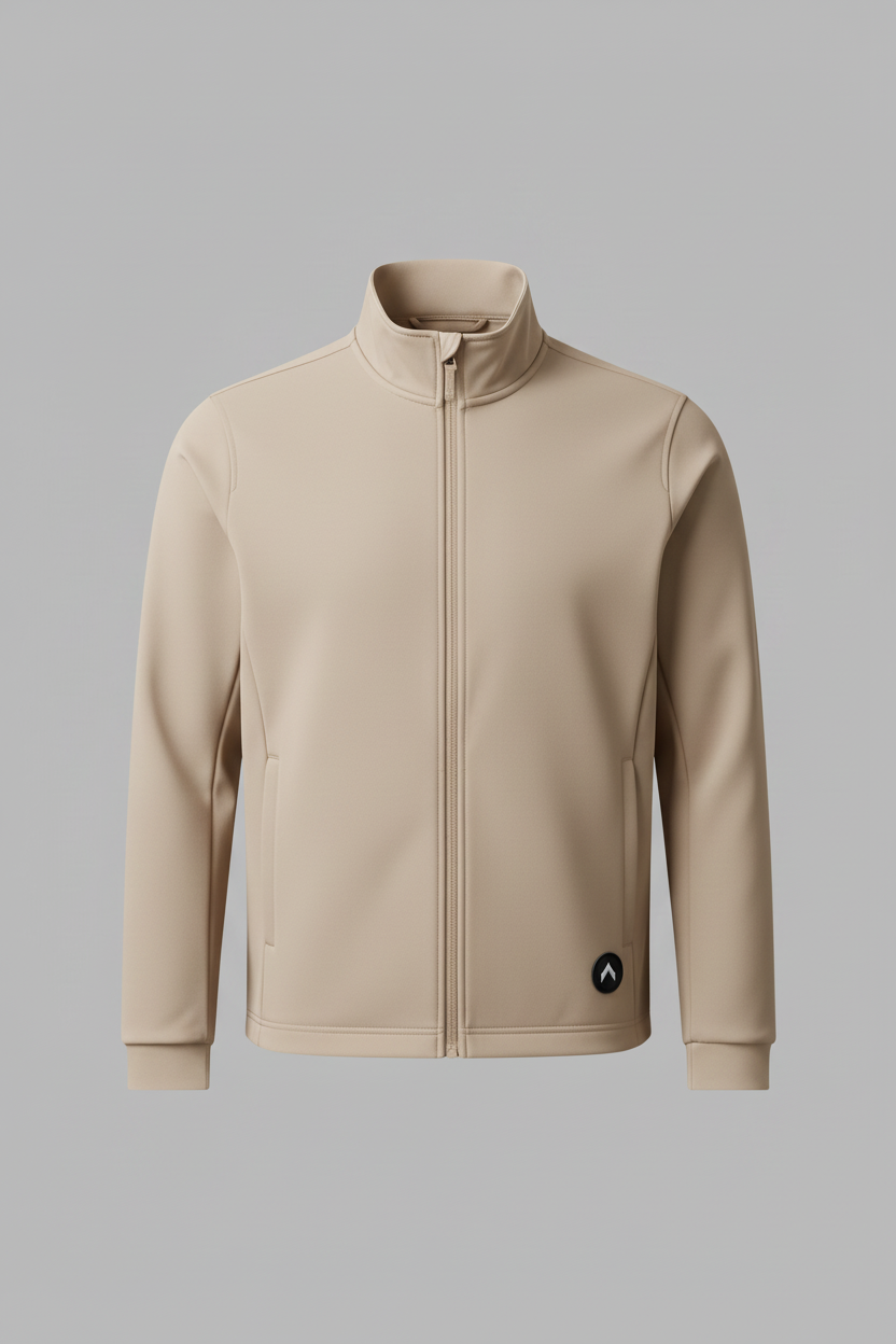 Beige full zip jacket variation