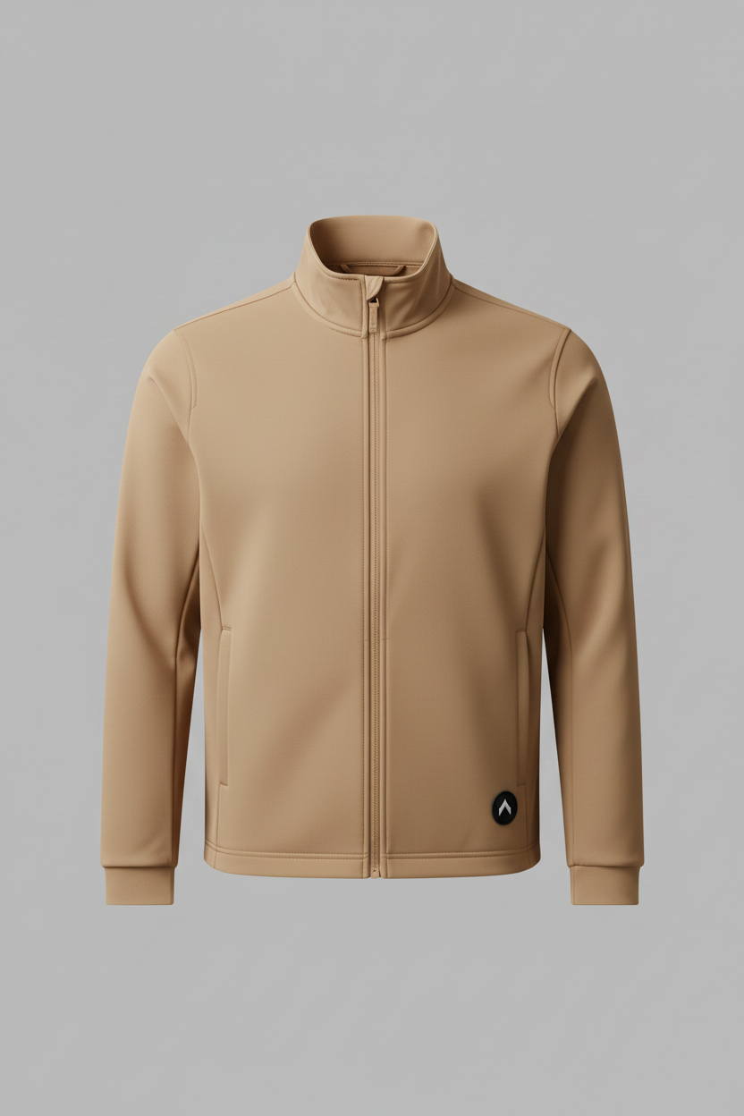 Beige full zip jacket