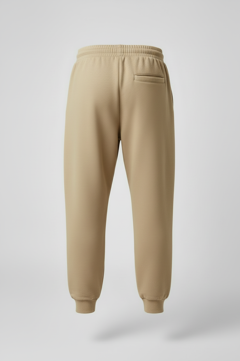 Beige Sweatpants Back View
