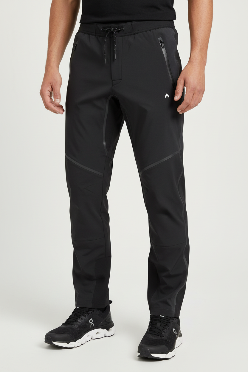 Black and gray rain-proof pants subtle