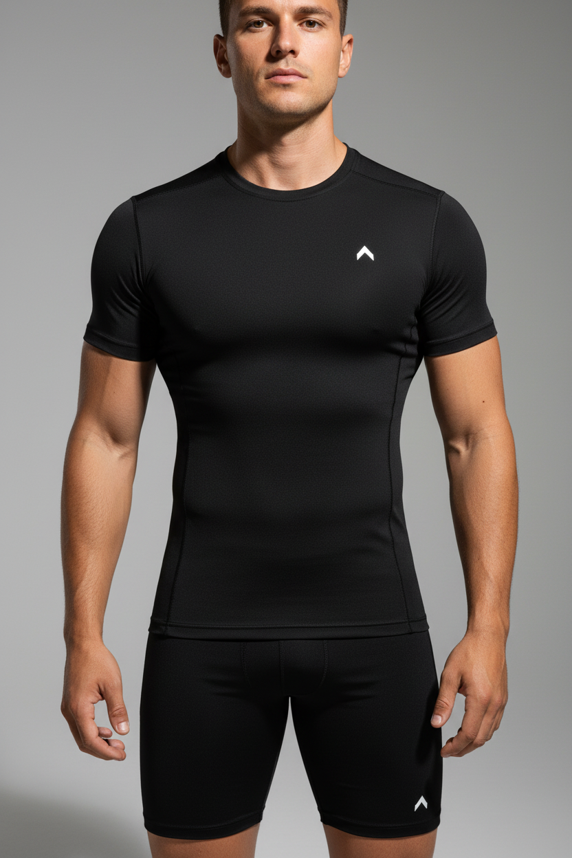 Black Compression Shirt - Model