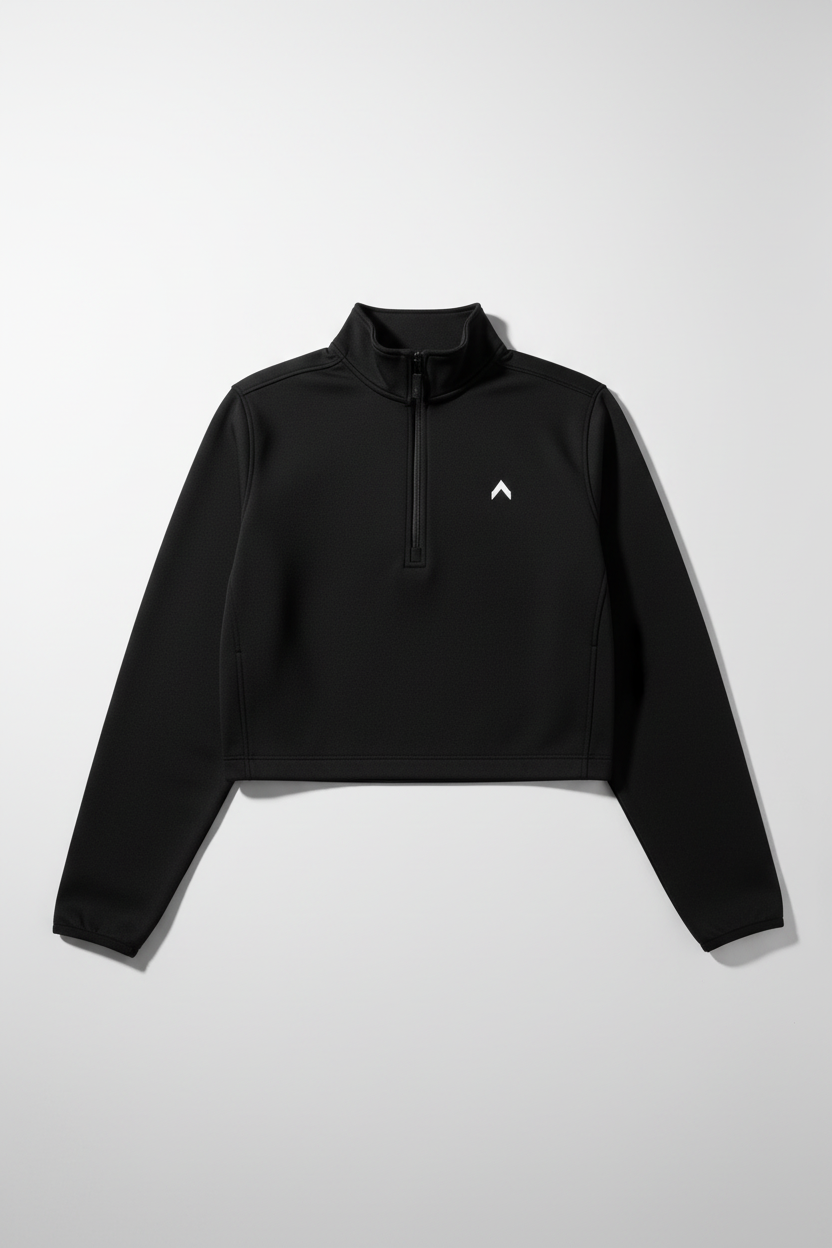 Black Flat Lay Crop Jacket