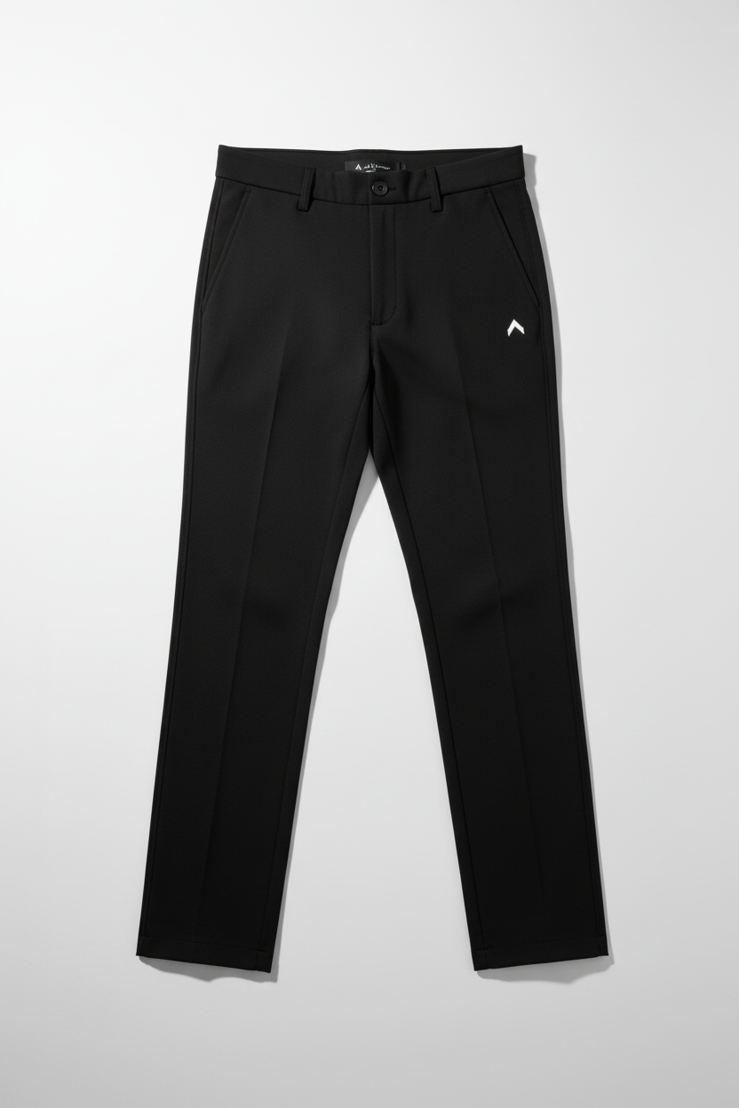 Black Golf Pants - Flat Lay