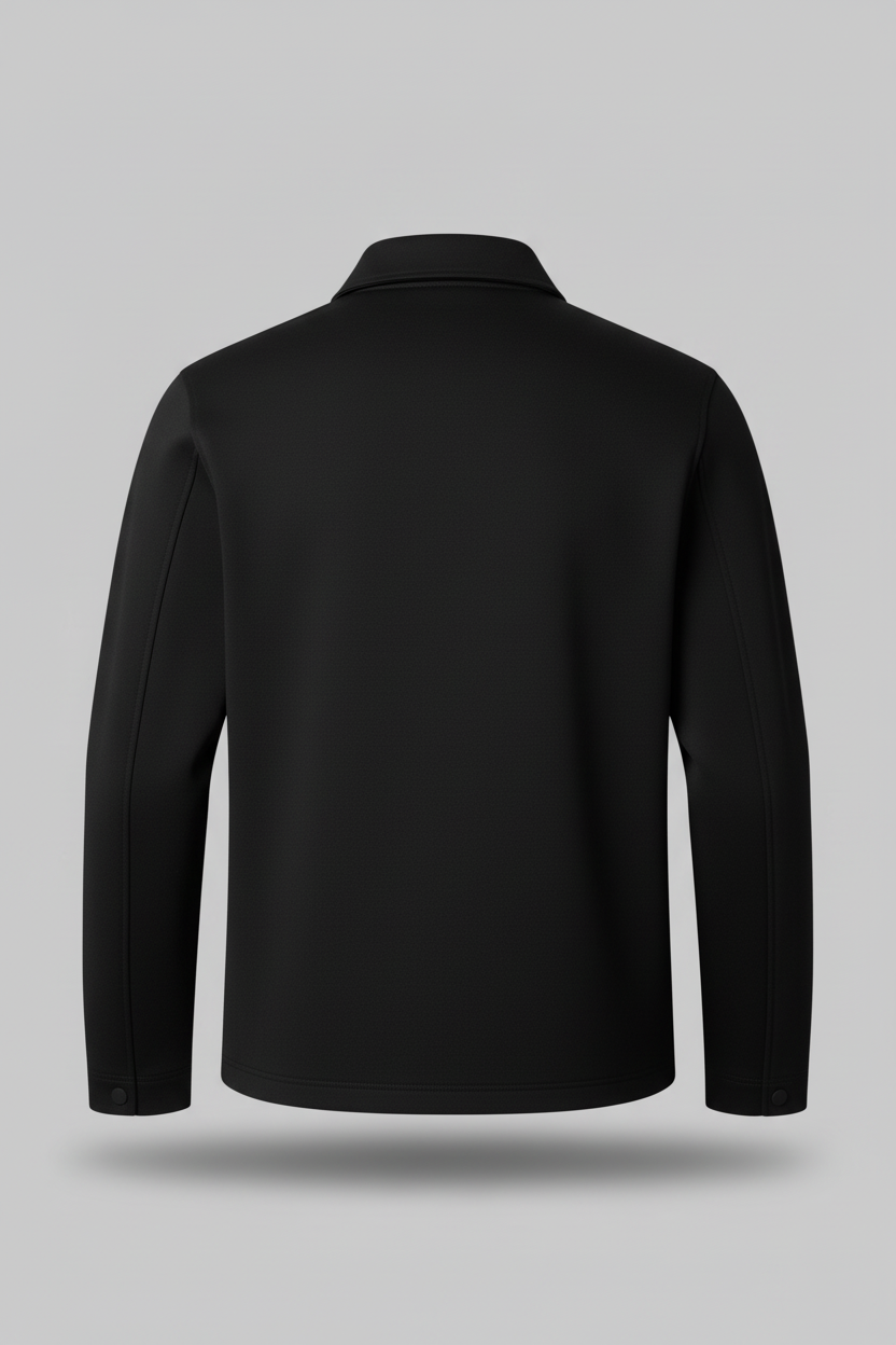 Black jacket back view