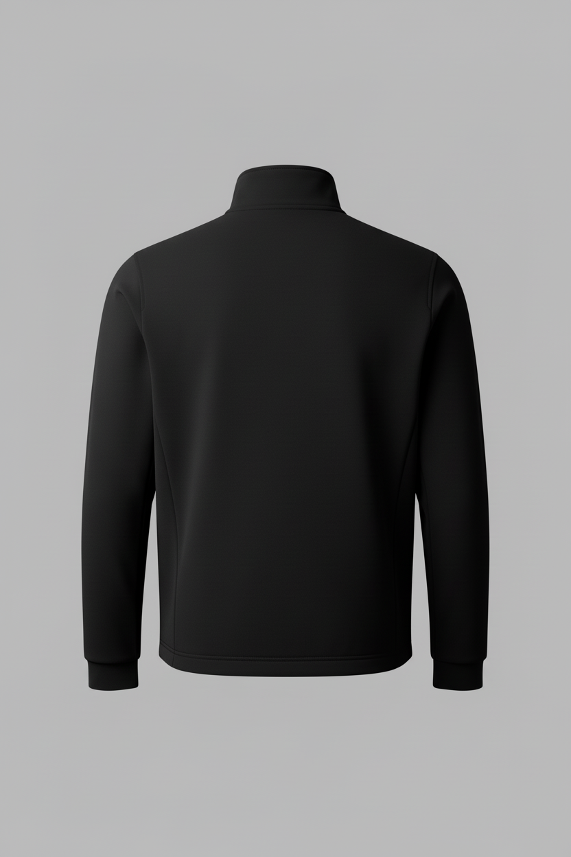 Black jacket back view