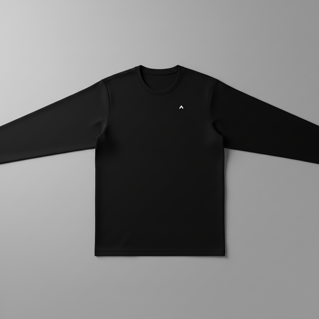 Black Long Sleeve Running Shirt
