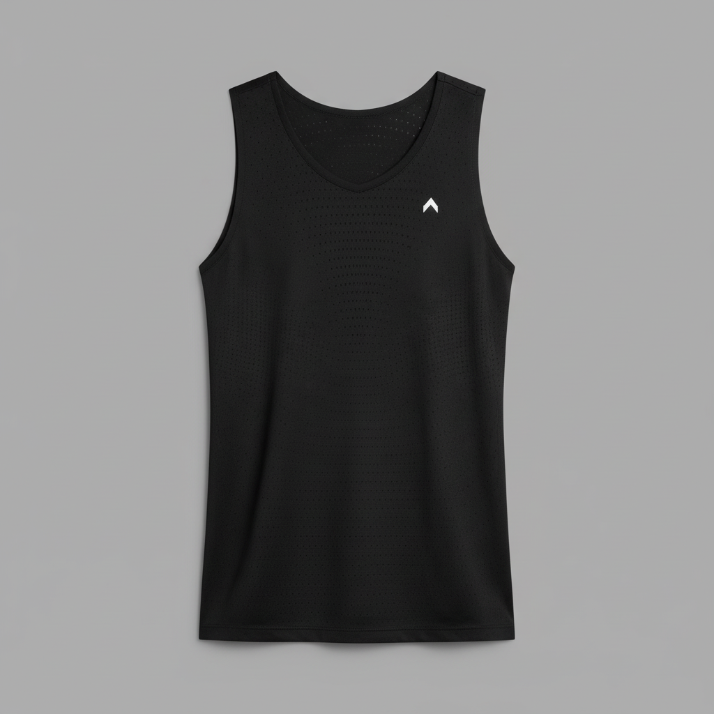 Black Running Singlet