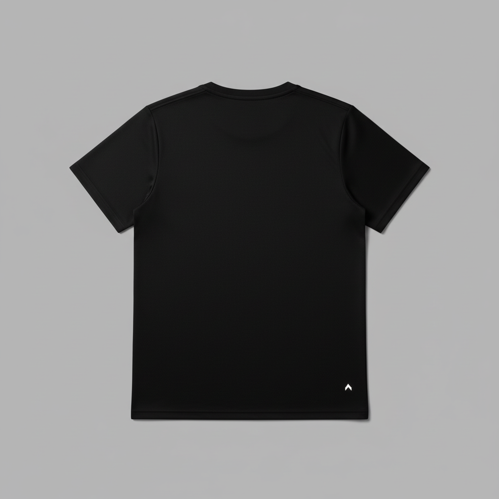 Black Running Tee - Back View