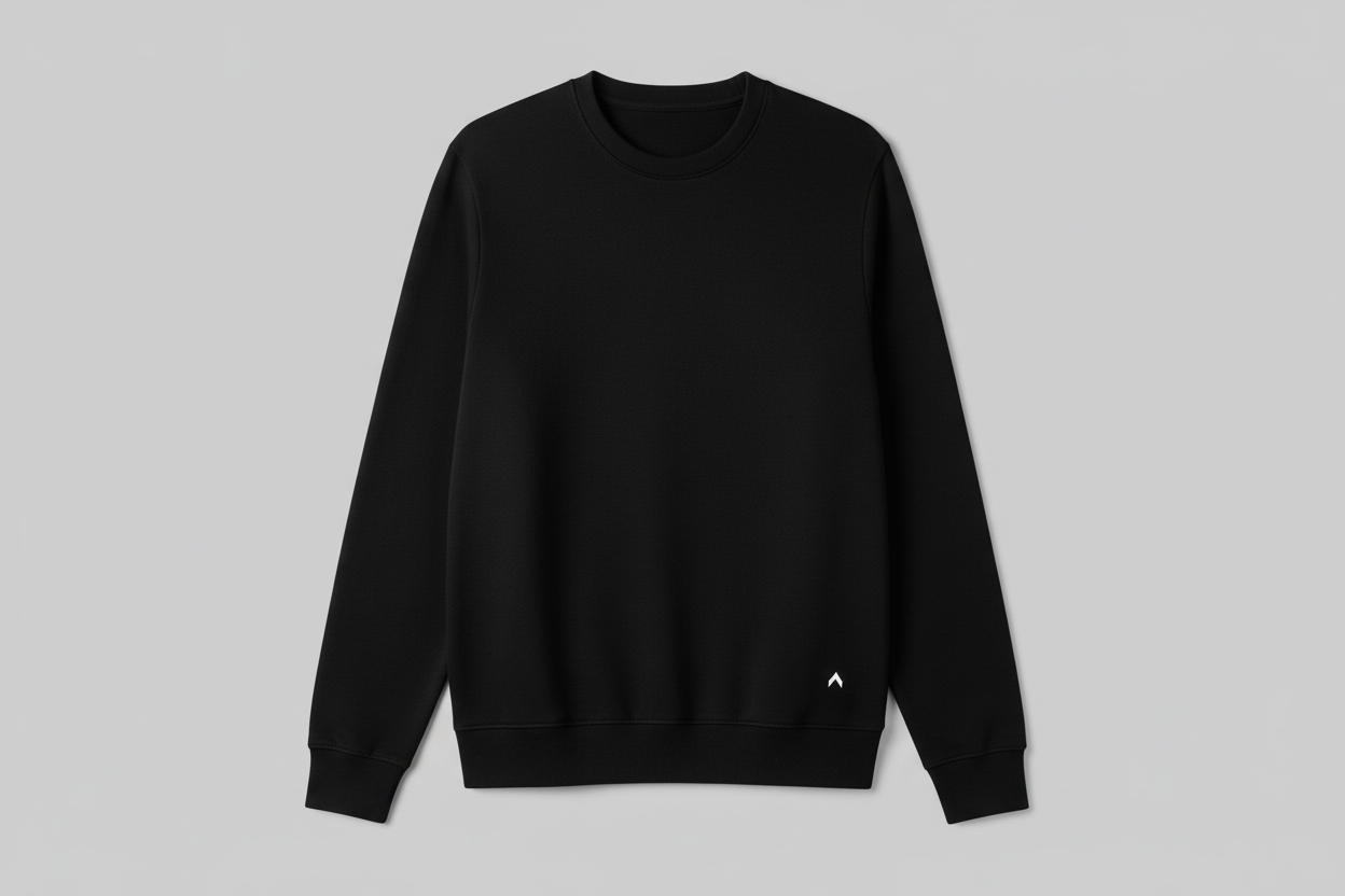 Black Sweater - Bottom Logo Only