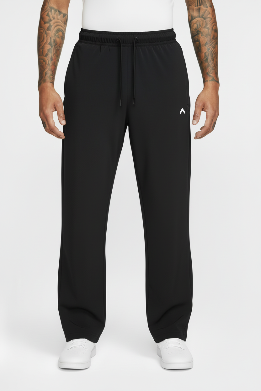 Black sweatpants - extra long refined fit