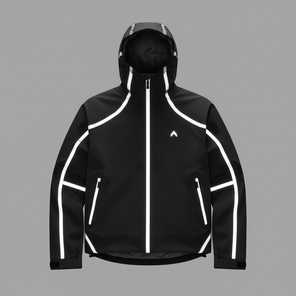 Black Utility Jacket Clean Hood 4