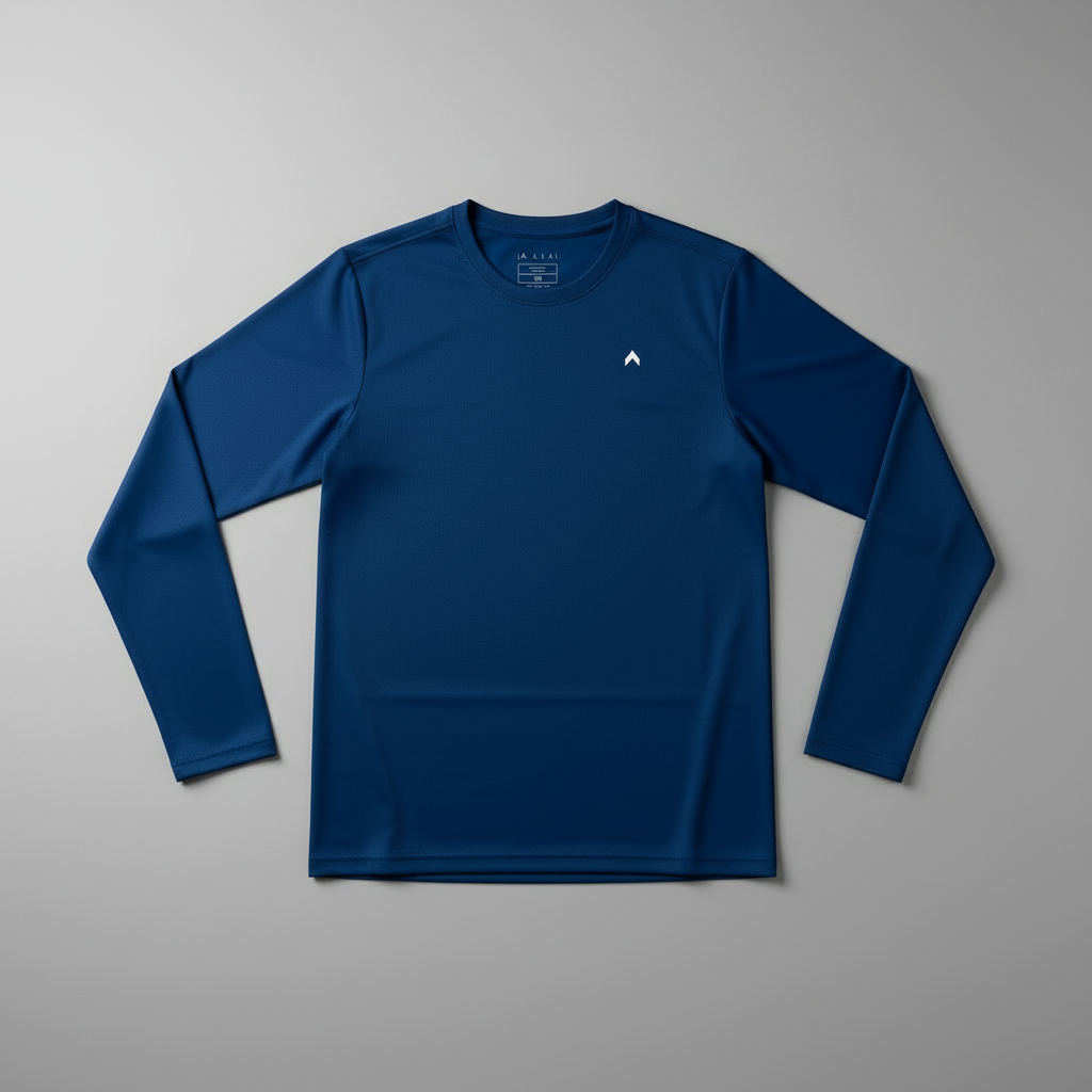 Blue Long Sleeve Running Shirt