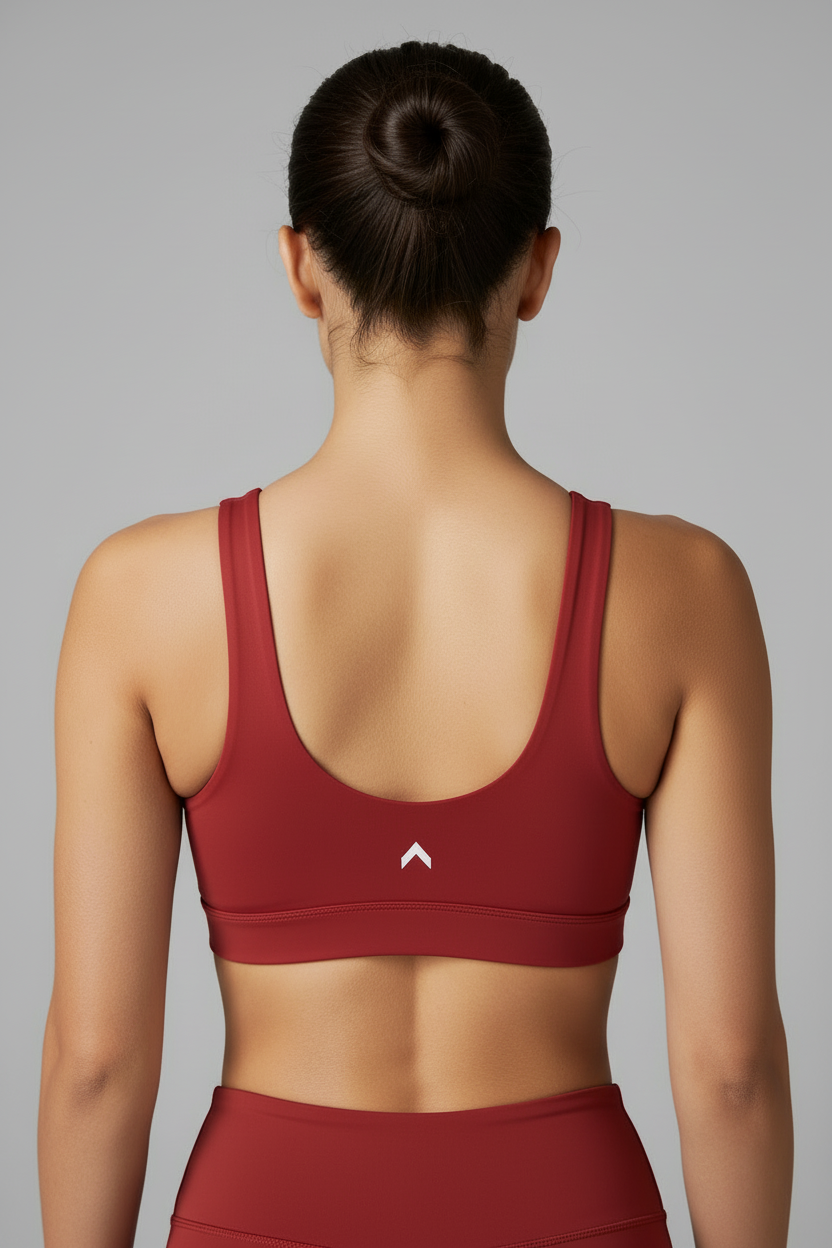 Carmine red activewear set
