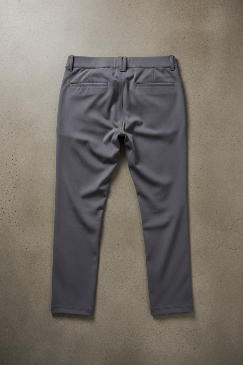 Charcoal Gray Golf Pants - Back View