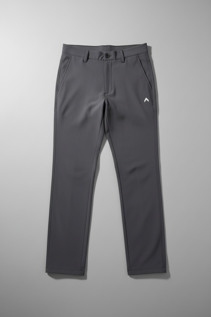Charcoal Gray Golf Pants - Flat Lay