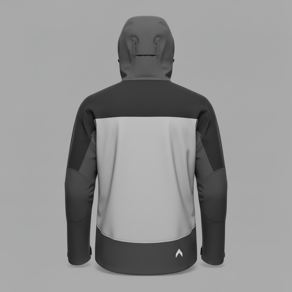 Charcoal gray jacket back view 4