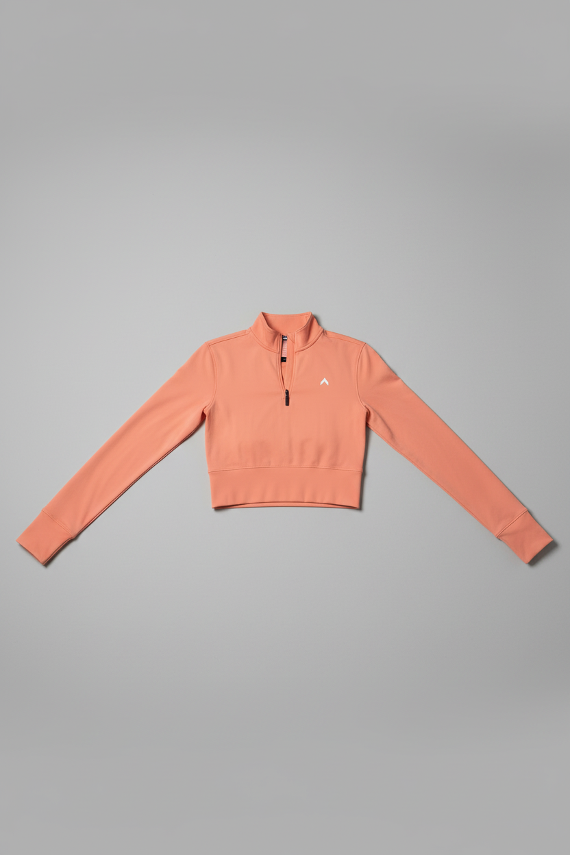 Coral Peach Jacket - Flat Lay