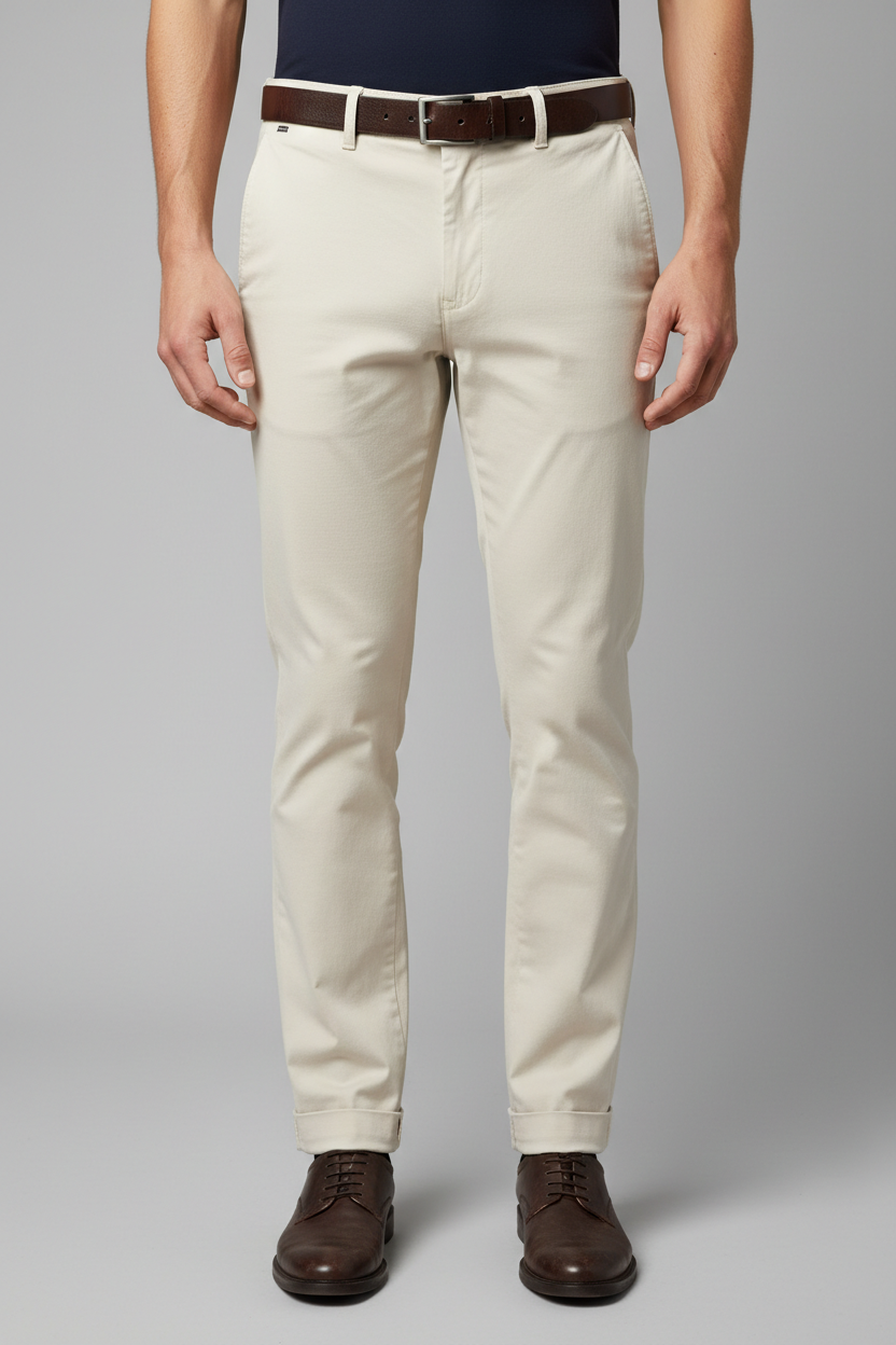 Cream Chinos