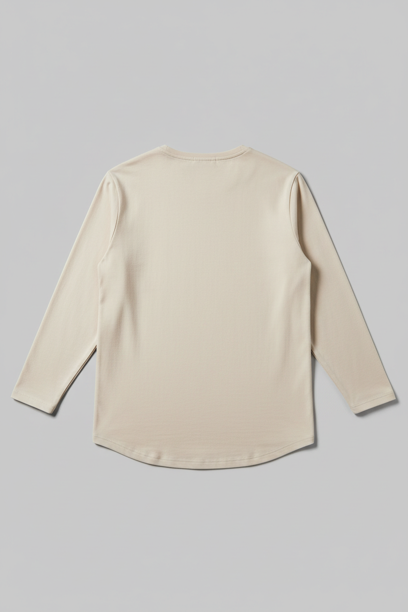 Cream long sleeve back