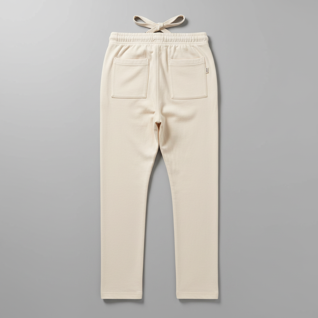 Cream pants - back laydown