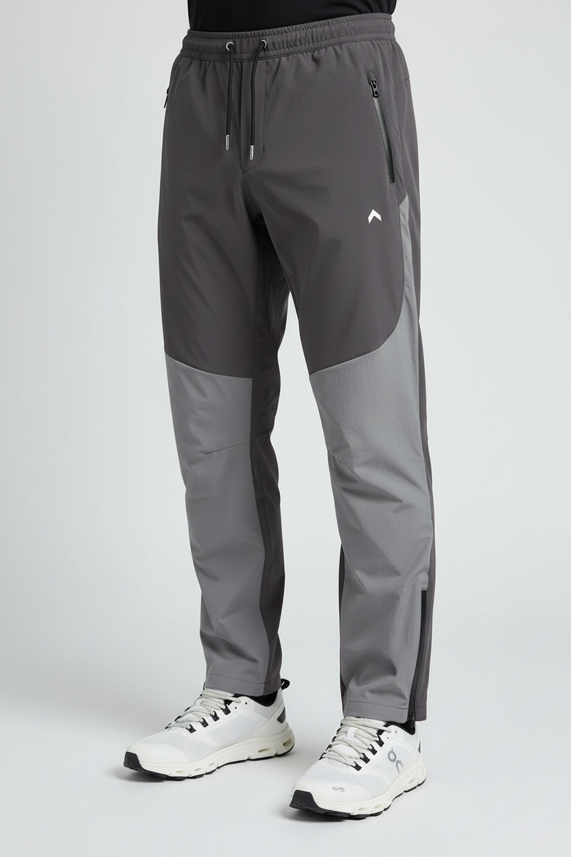 Dark gray and light gray rain-proof pants