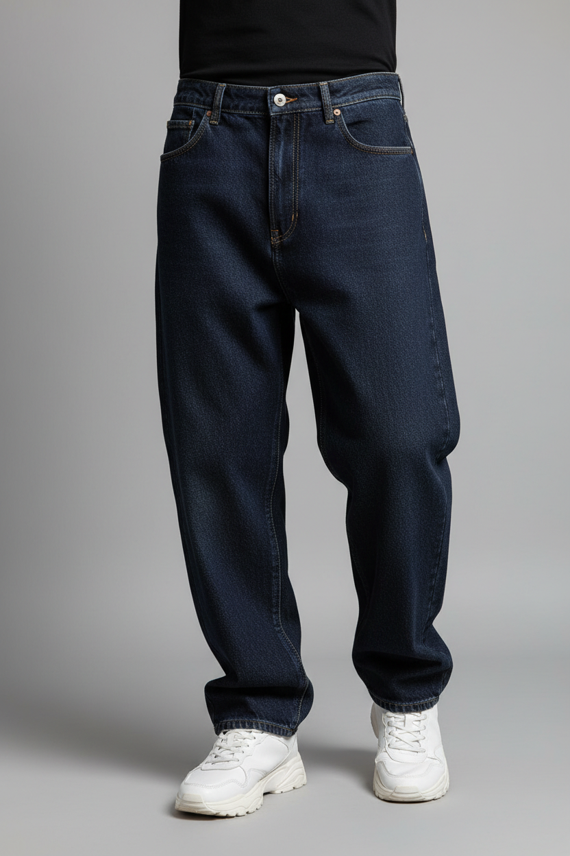 Dark Indigo Baggy Jean