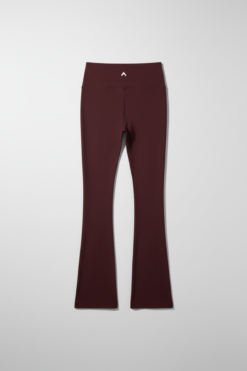 Dark maroon pants - back view