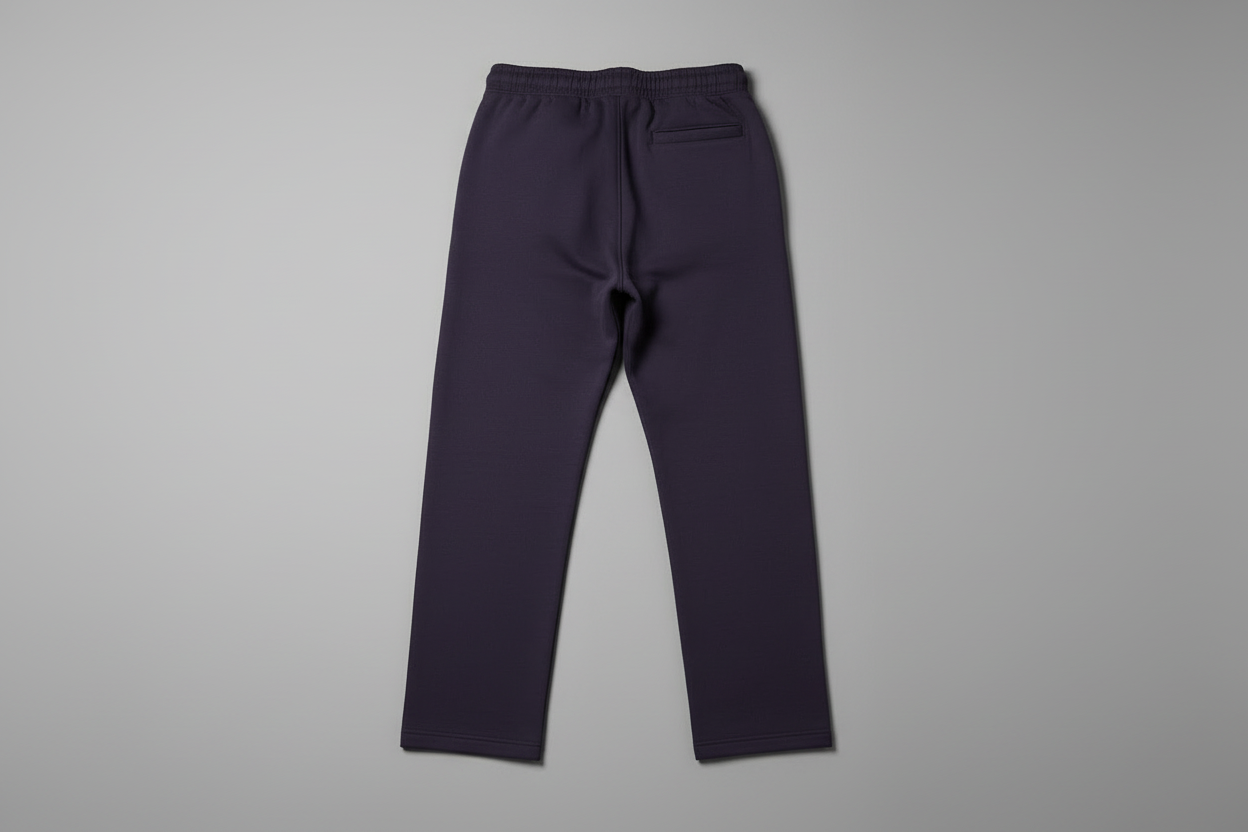 Deep purple sweatpants back straight