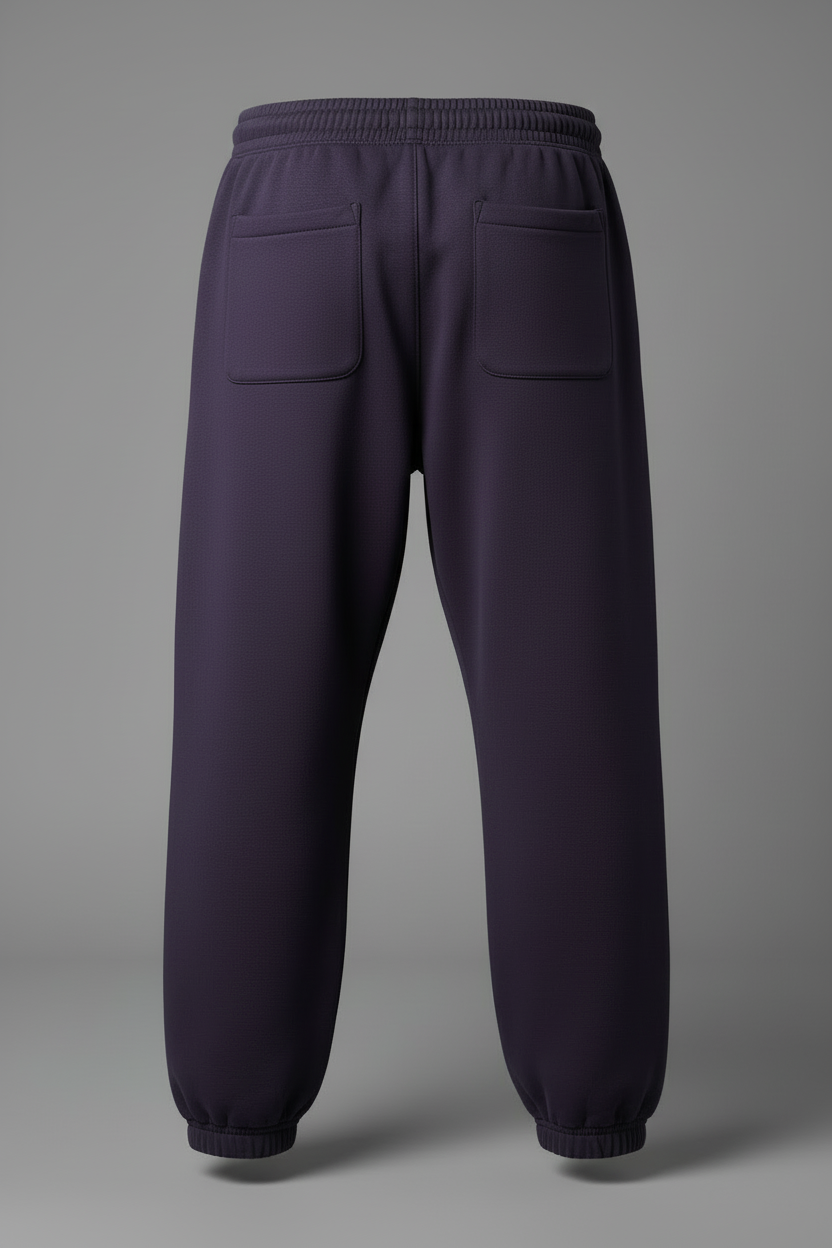 Deep Purple Sweatpants Back View
