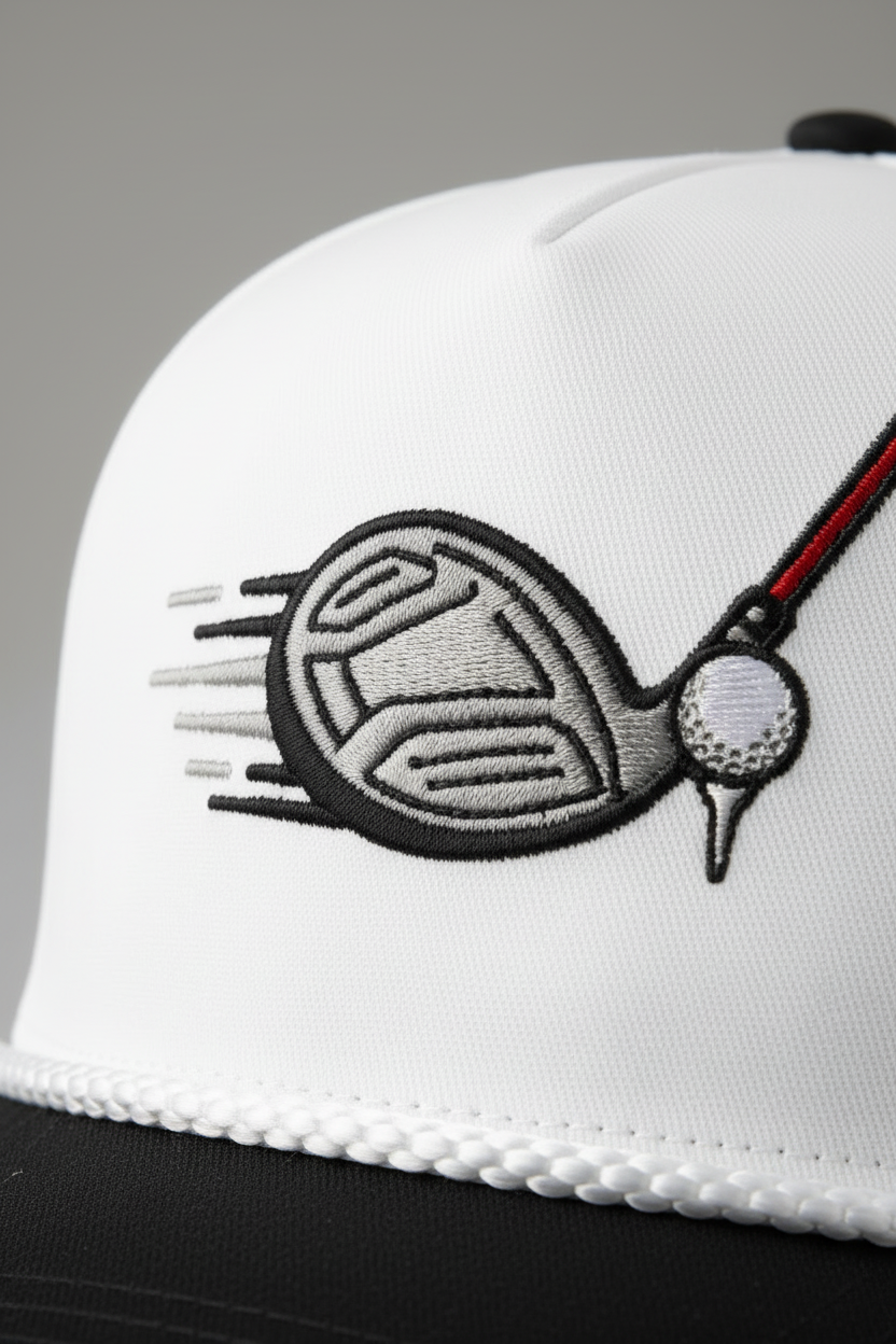 Detail shot of embroidery