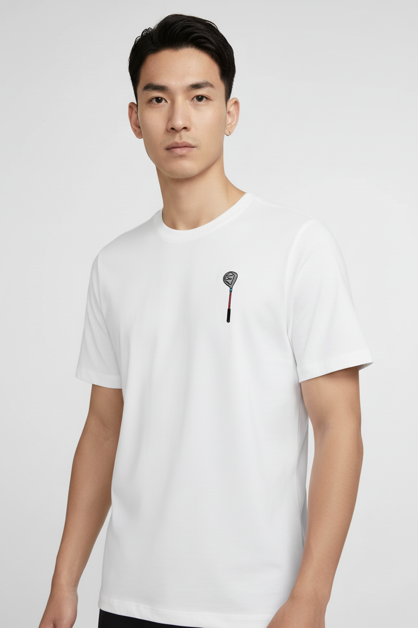 Golf Shirt Front with Colored Driver