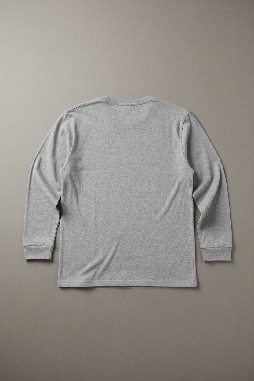 Gray long sleeve back