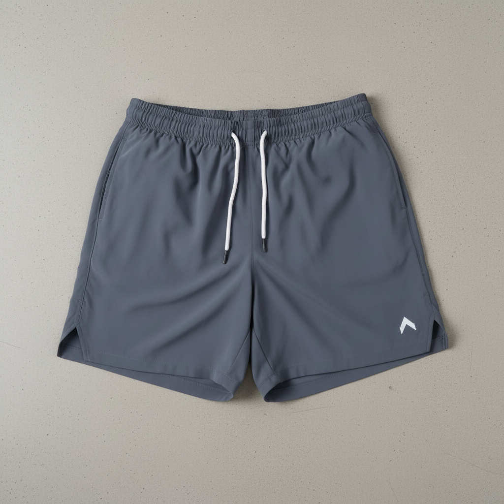 Gray Shorts Flat Lay