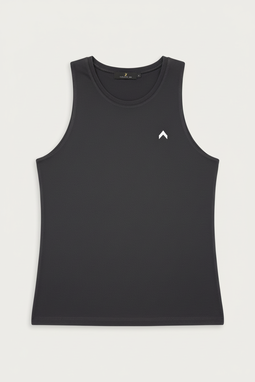 Gray Tank Top on Gray Background