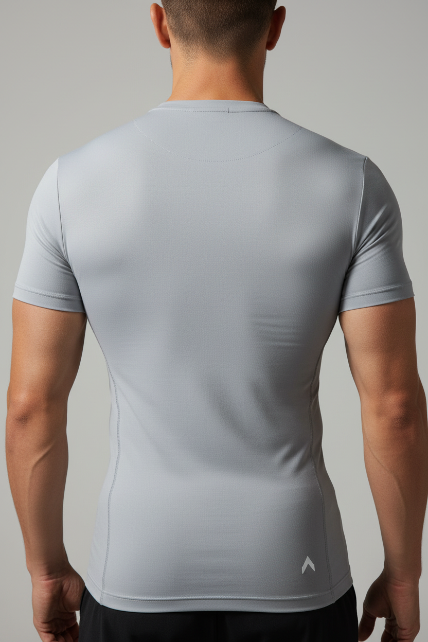 Light Gray Compression Shirt - Back