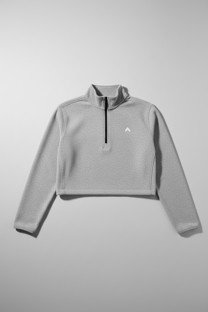 Light Gray Flat Lay Crop Jacket