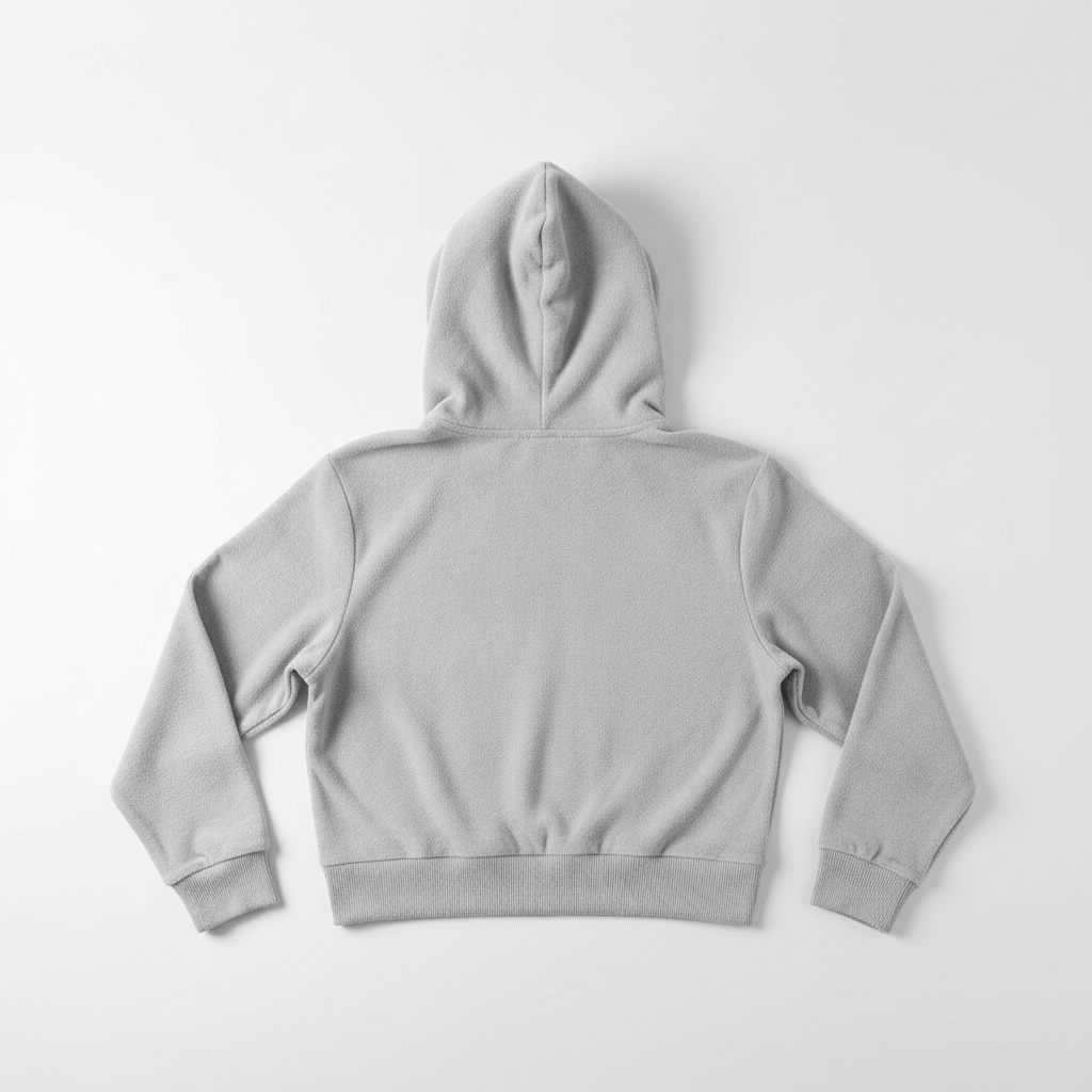 Light Gray Half-Zip Back View