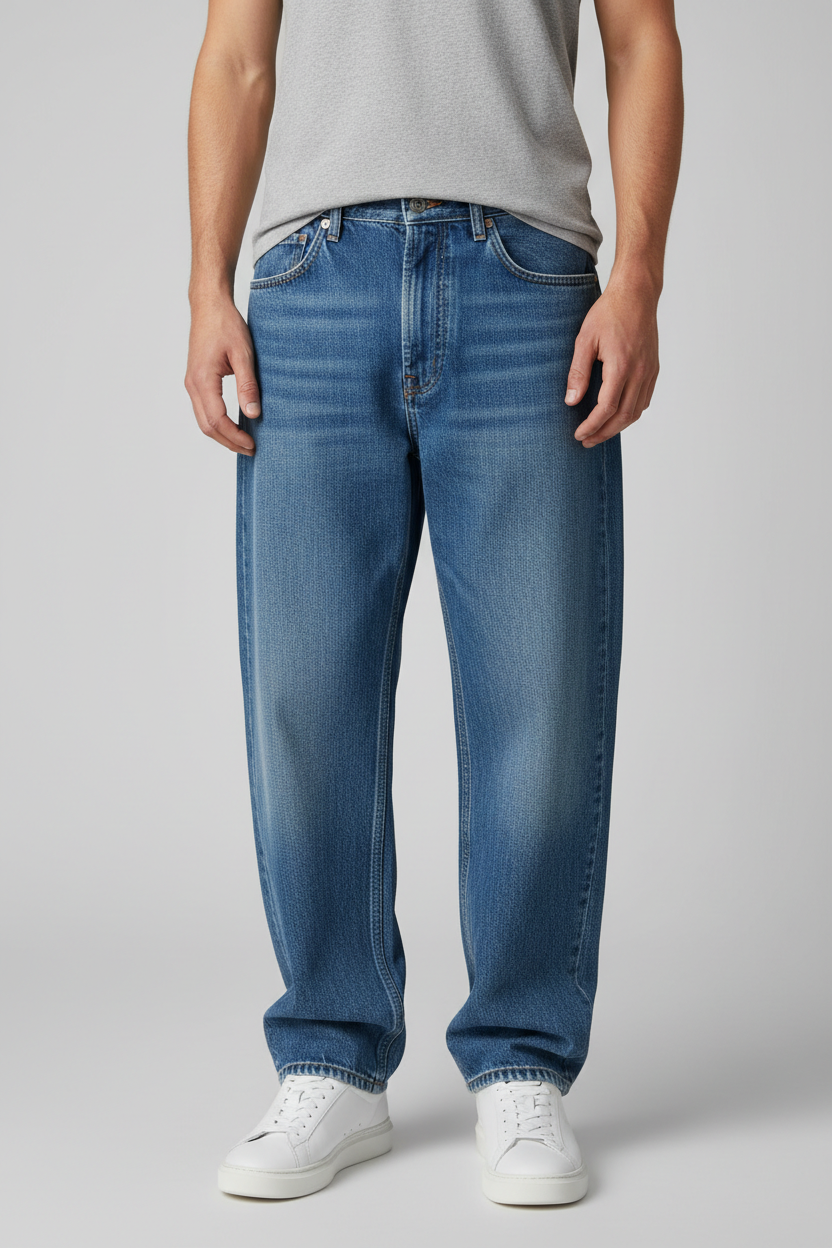 Medium Wash Baggy Jean