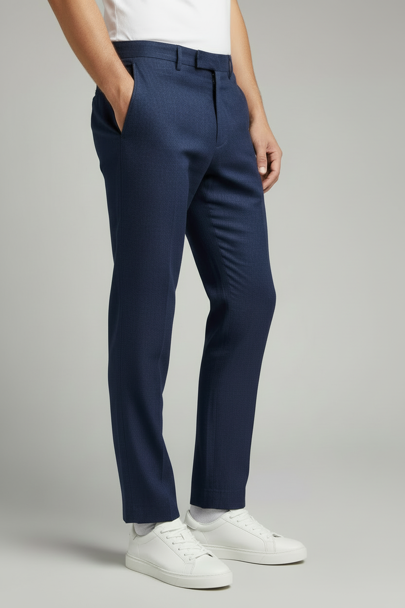 Navy Blue Extra-Long Pants