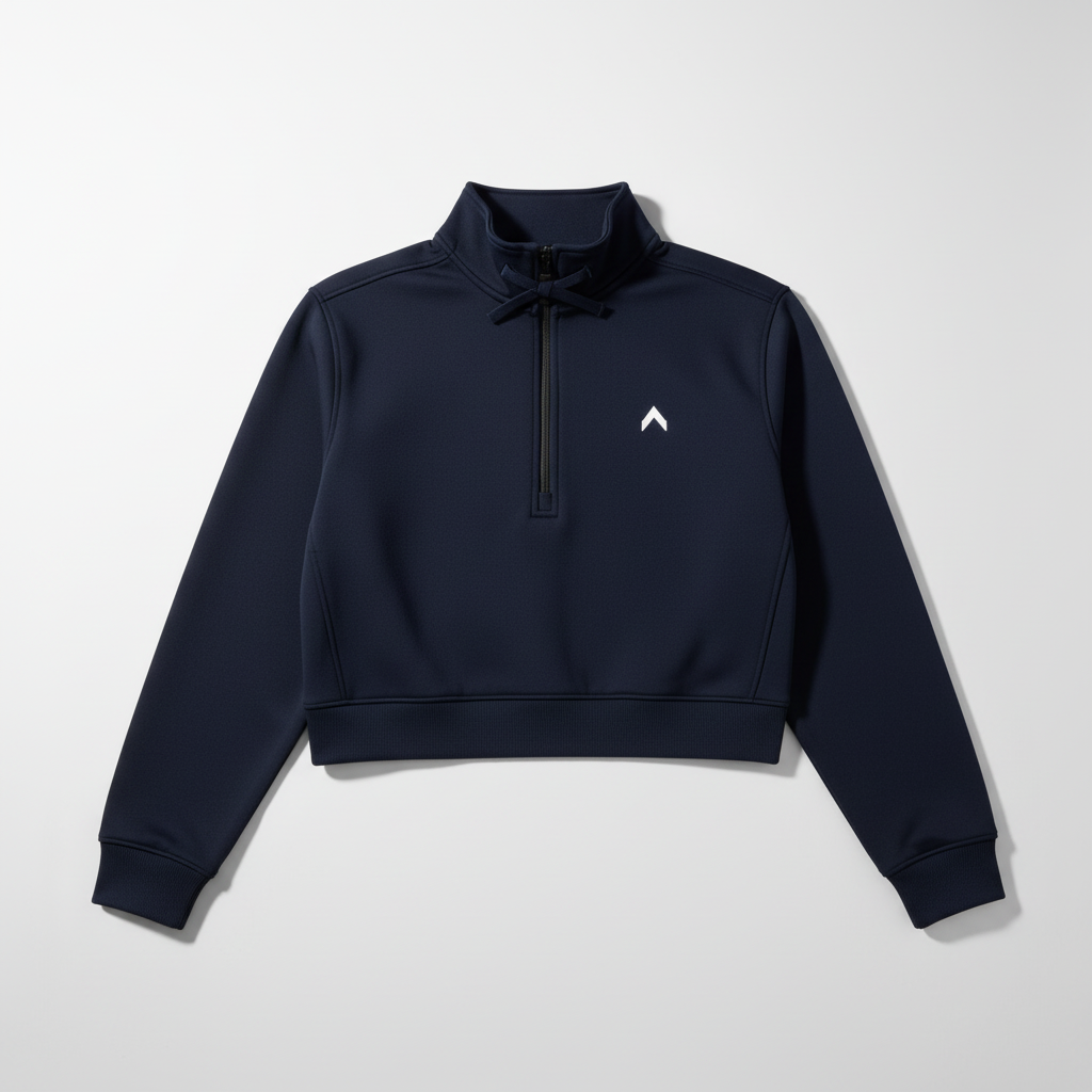 Navy Blue Half-Zip Flat Lay