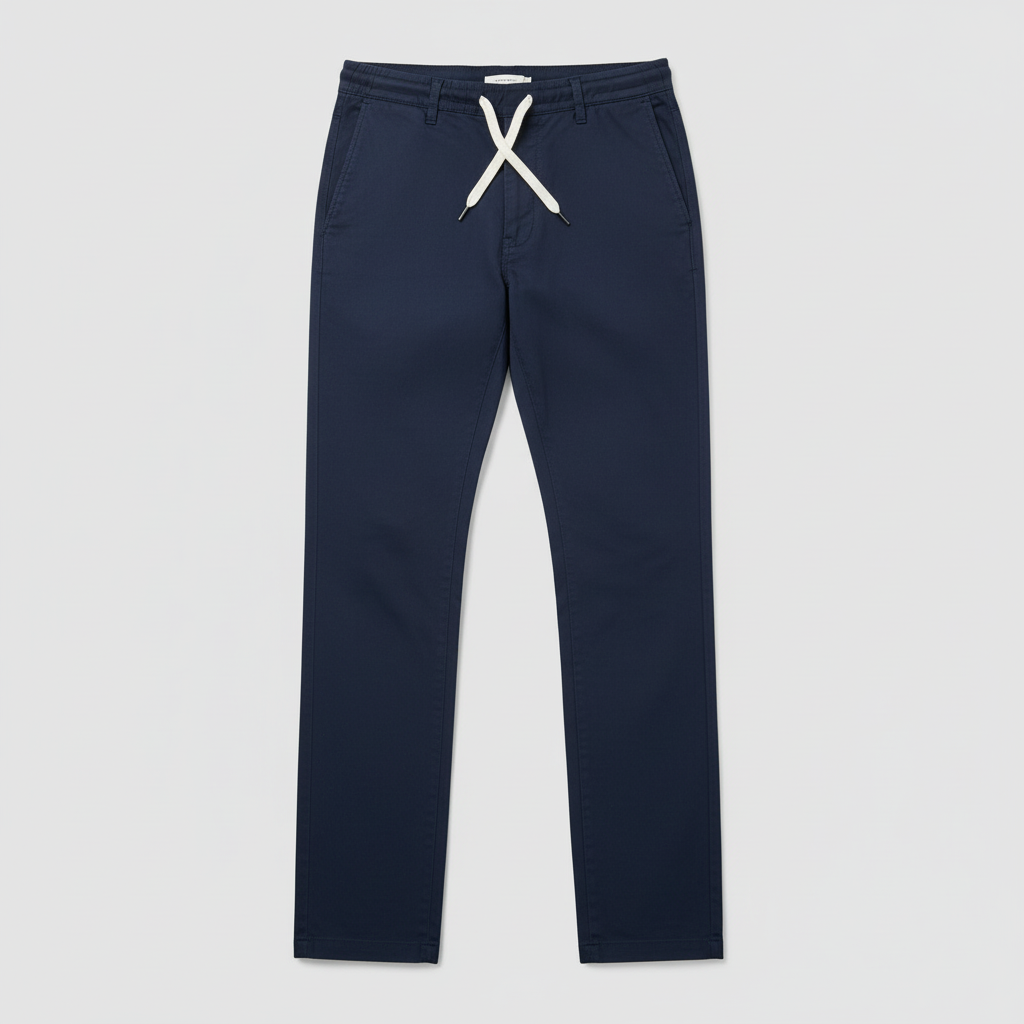 Navy blue pants flat lay