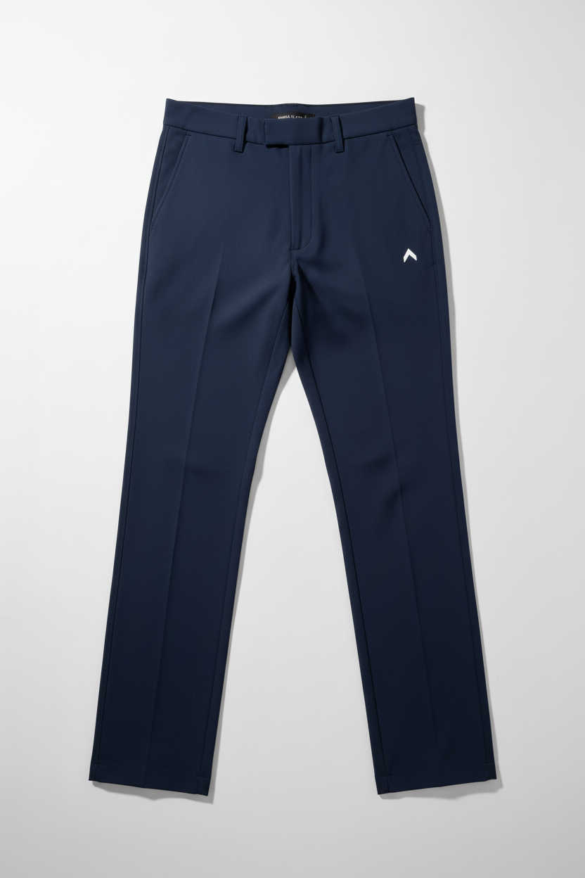 Navy Golf Pants - Flat Lay