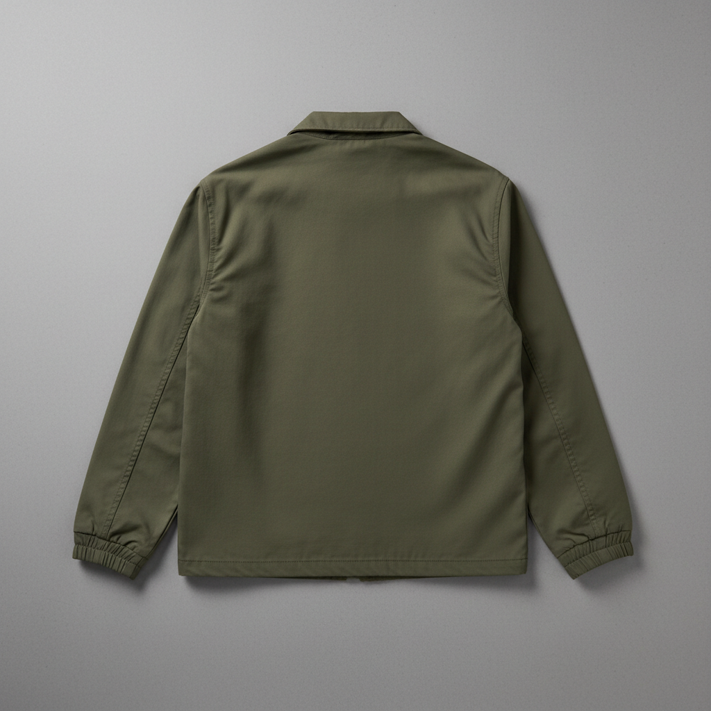 Olive Green Coach Jacket - Back