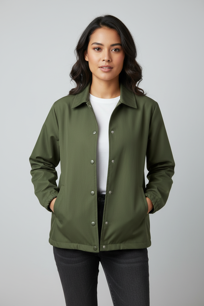Olive Green Coach Jacket
