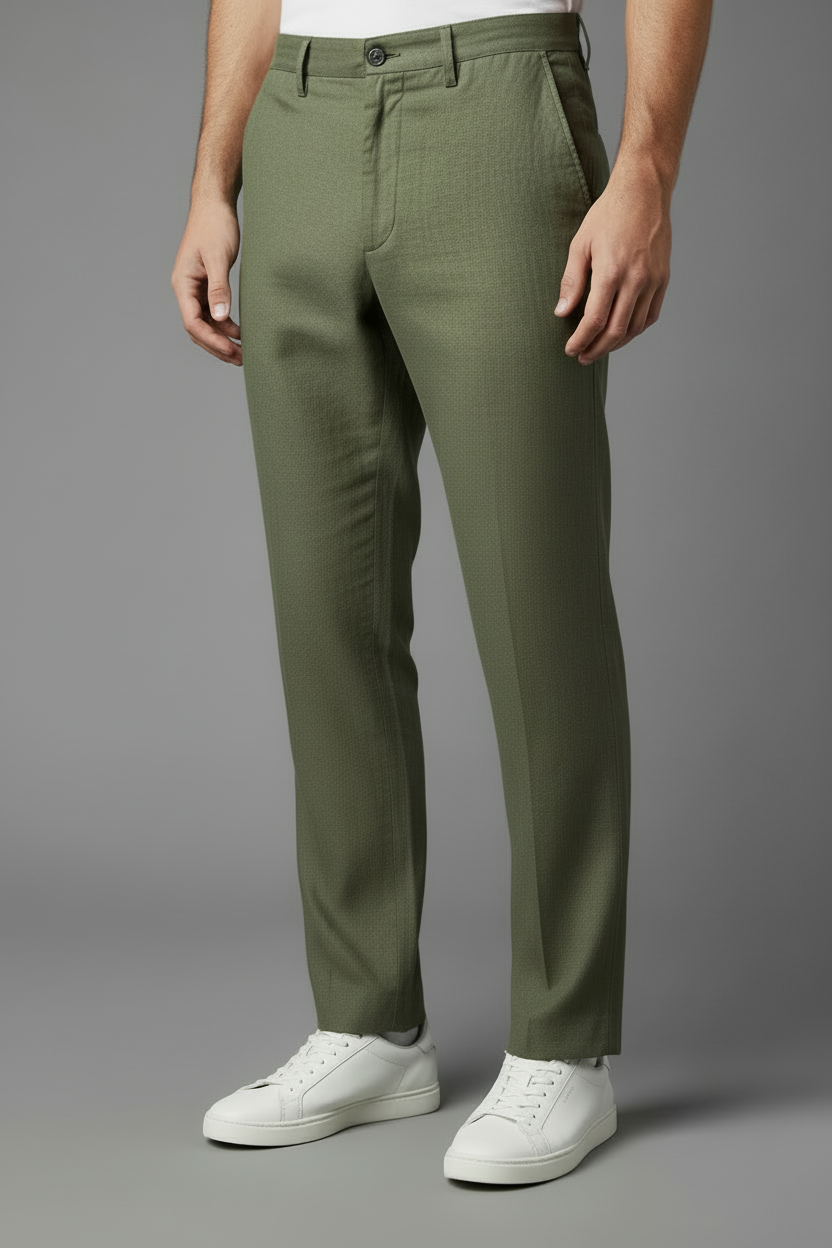 Olive Green Extra-Long Pants